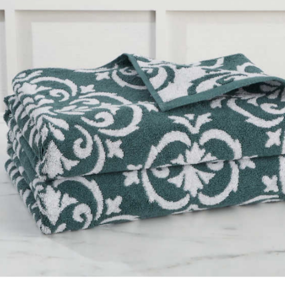 Martha Stewart jacquard 2piece bath towels set